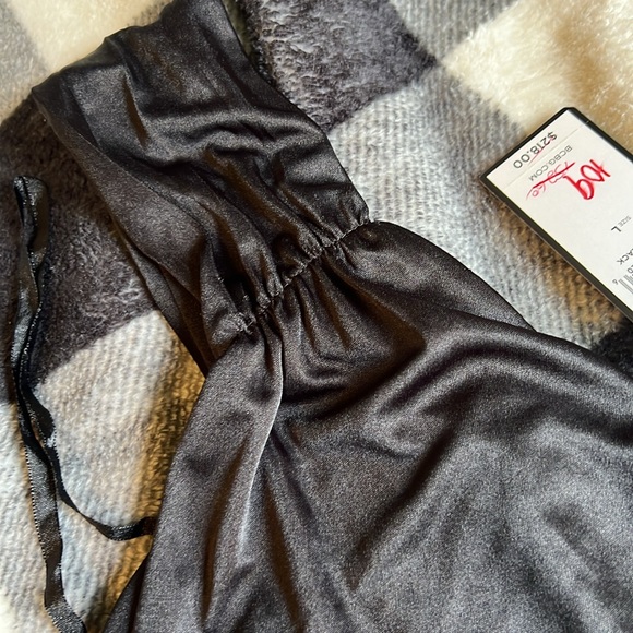 BCBGMAXAZRIA One Shoulder Little Black Dress With Jewel detail. Size Large - Picture 11 of 15